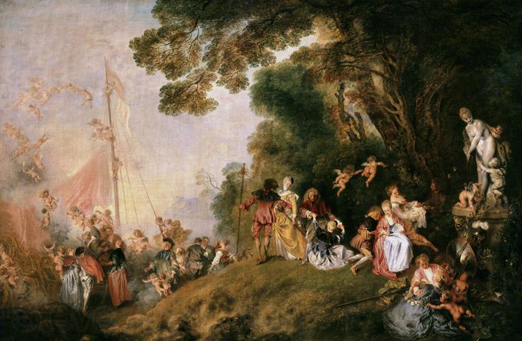 Jean-Antoine Watteau Pilgrimage to Cythera (mk08) France oil painting art